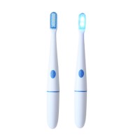 Korea hot sell blue led vibration 2 refill brush head teeth whitening toothbrush