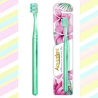 2020 adult transparent plastic innovative toothbrush with w' ergonomically shaped handle